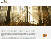 Tablet Screenshot of hotel-am-wald.de